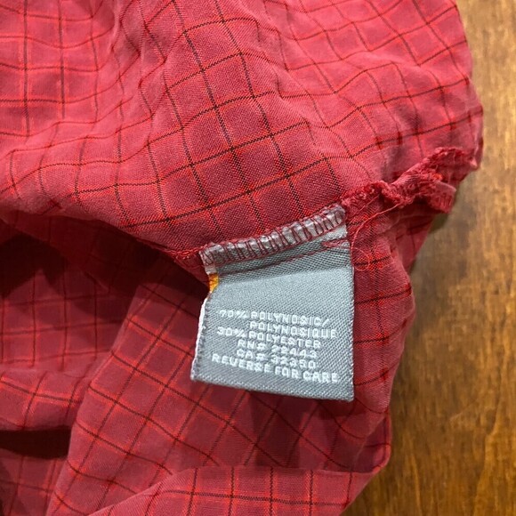 Quiksilver Vintage Button Down Casual Polyester Red Shirt Men's Size XL - Picture 7 of 8